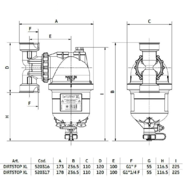 Filtru magnetic IVAR 1¼″ pentru pompă de căldură